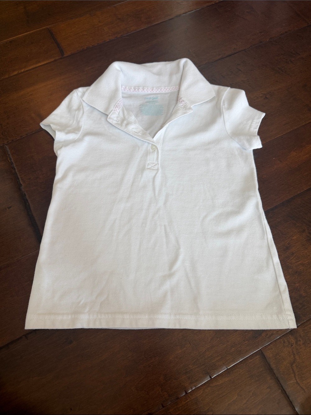 Cat & Jack White Short-Sleeve Girls Polo